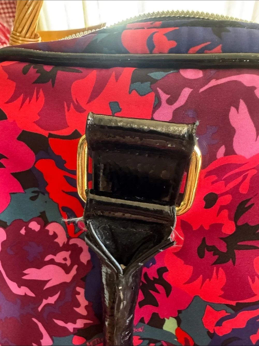 2010 Betsey Johnson Pink & Purple Floral Laptop Tote